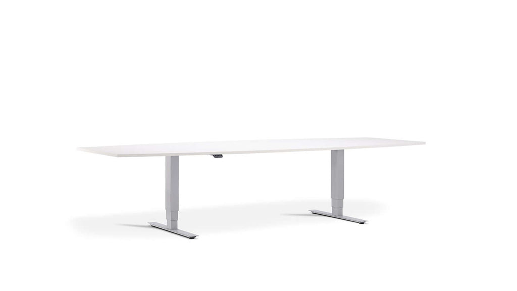 Meet: Height Adjustable Dining Table - Twin Motor, Barrel Style, Ergonomic Dining and Bar Table, Tabletop 240 x 100cm