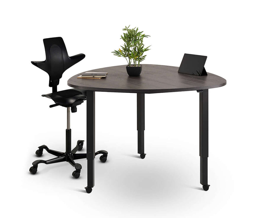 Trigon: Sit-Stand Table with Adjustable Height - Stylish & Versatile 3-Motor Compact Table for Tea & Kids Playtime