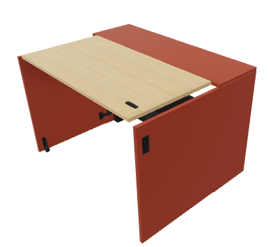 HomeFit Compact Cabinet to Standing Desk – Ergonomic Sit Stand Solution, Tabletop 95 cm x 80 cm