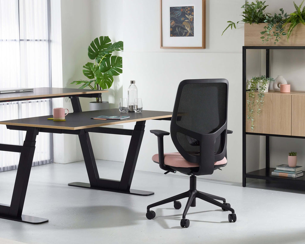 Aria Mesh: Sustainable Task Chair Design with Adjustable Comfort, Black or Grey Finish
