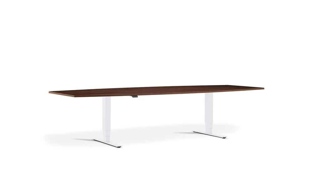 Meet: Height Adjustable Dining Table - Twin Motor, Barrel Style, Ergonomic Dining and Bar Table, Tabletop 240 x 100cm