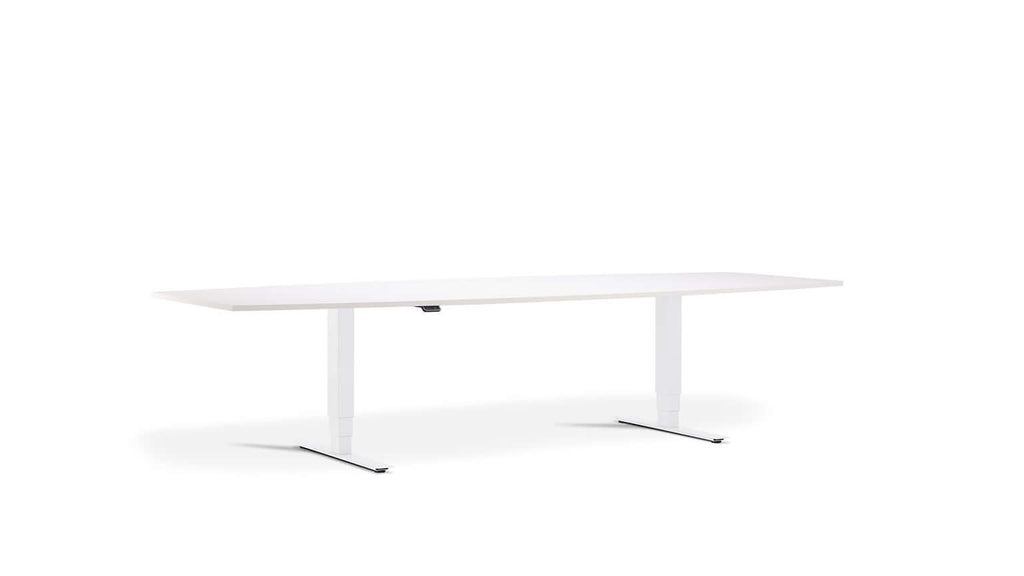 Meet: Height Adjustable Dining Table - Twin Motor, Barrel Style, Ergonomic Dining and Bar Table, Tabletop 240 x 100cm