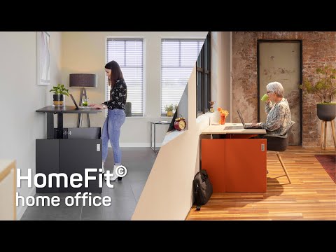 HomeFit Compact Cabinet to Standing Desk – Ergonomic Sit Stand Solution, Tabletop 95 cm x 80 cm