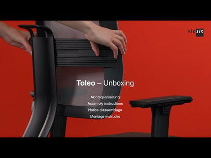 Toleo Ergonomic Swivel Task Chair – 3D Dynamic Sitting, Ultra Spring Cushion, Adjustable Recline & Armrests - Black
