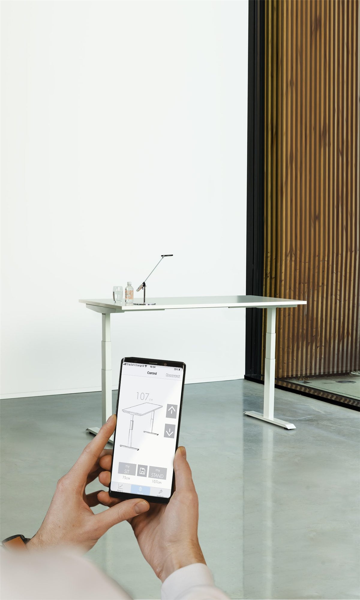 controlling the venta t sit stand desk with the smartphone app
